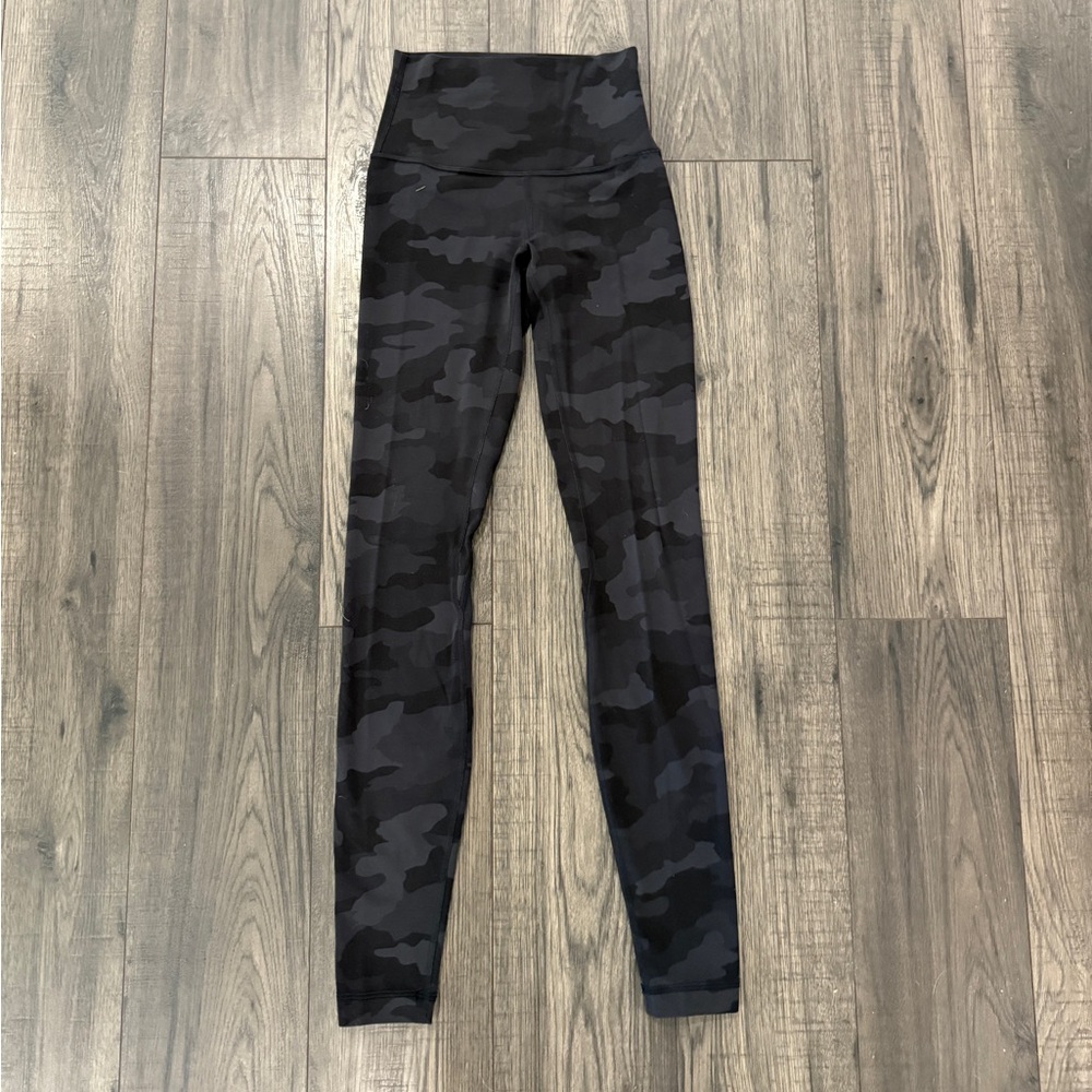 Lululemon Black Camouflage High-Waisted Align Leggings